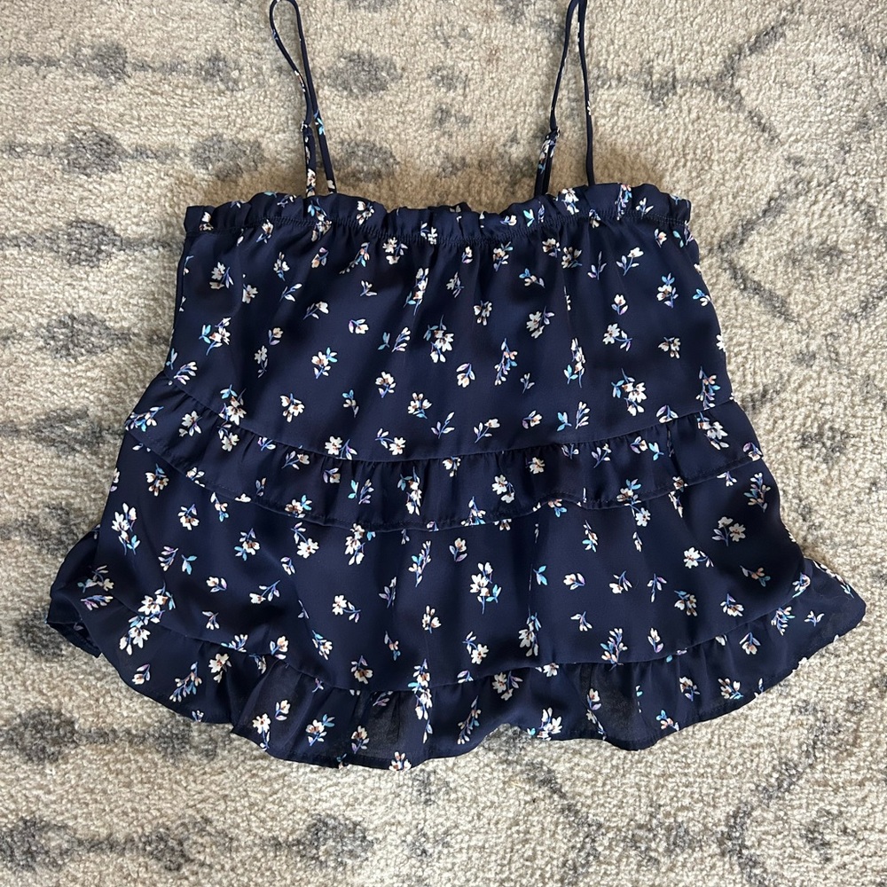 Blue Floral Top
